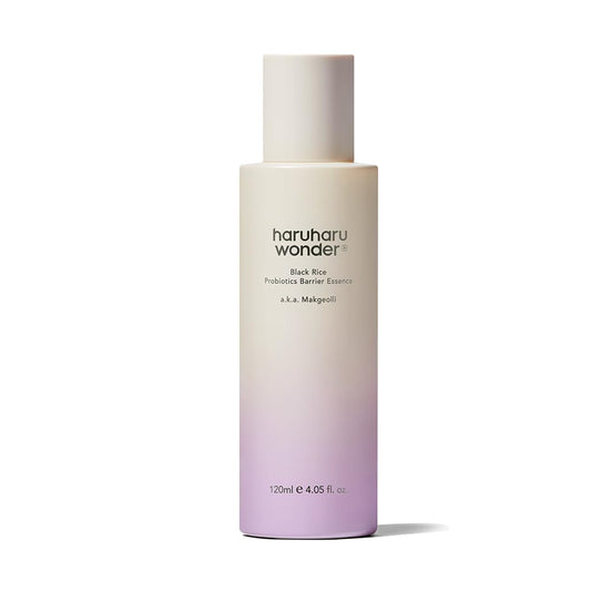 haruharu wonder Black Rice Probiotics Barrier essence 120ml, Tonico Essenza rinforza la barriera cutanea, con ceramidi, ingredienti fermentati, idrata, rimpolpa, lenisce