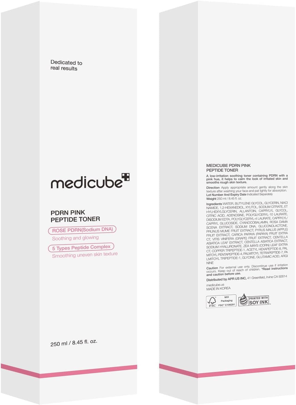 medicube Toner Lenitivo Salmon Dna Pdrn Pink Cica Pink Glow Toner Per Stimolare, Lenire E Calmare La Pelle, (250 Ml/8,45 Fl. Oz.) Peptidico Salmon Pdrn