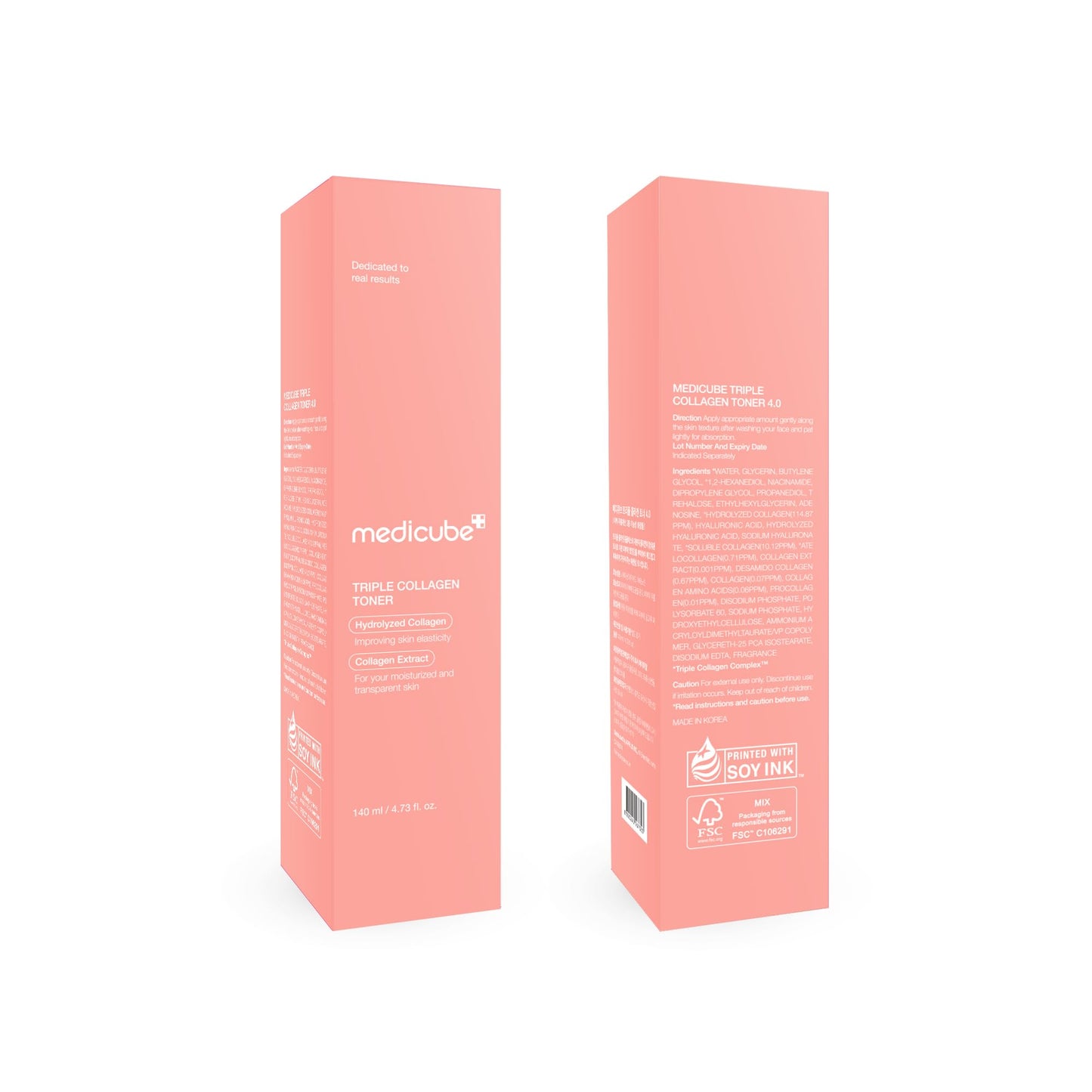 medicube Toner A Triplo Collagene Idrolizzato, Atelo E Collagene Solubile Per Un'Idratazione Profonda E Una Pelle Rimpolpata, Formula Ad Assorbimento Rapido (4,73 Fl.Oz.)