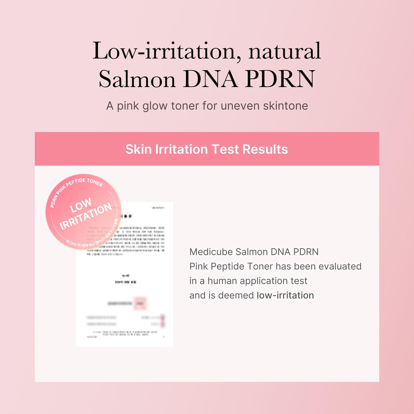 medicube Toner Lenitivo Salmon Dna Pdrn Pink Cica Pink Glow Toner Per Stimolare, Lenire E Calmare La Pelle, (250 Ml/8,45 Fl. Oz.) Peptidico Salmon Pdrn