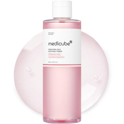 medicube Toner Lenitivo Salmon Dna Pdrn Pink Cica Pink Glow Toner Per Stimolare, Lenire E Calmare La Pelle, (250 Ml/8,45 Fl. Oz.) Peptidico Salmon Pdrn