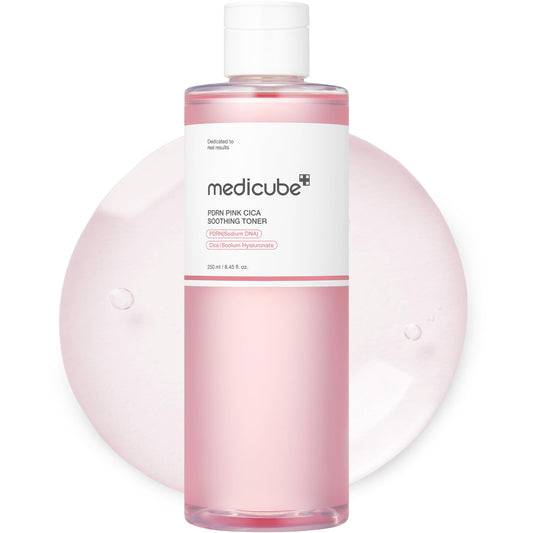 medicube Toner Lenitivo Salmon Dna Pdrn Pink Cica Pink Glow Toner Per Stimolare, Lenire E Calmare La Pelle, (250 Ml/8,45 Fl. Oz.) Peptidico Salmon Pdrn