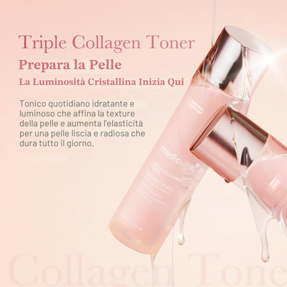medicube Toner A Triplo Collagene Idrolizzato, Atelo E Collagene Solubile Per Un'Idratazione Profonda E Una Pelle Rimpolpata, Formula Ad Assorbimento Rapido (4,73 Fl.Oz.)