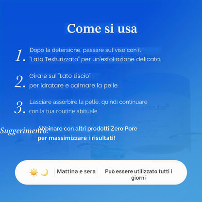 medicube Zero Pore Pads 2.0 Tamponi Tonici Per Il Viso A Doppia Texture Per L'Esfoliazione E La Cura Dei Pori Con Acido Lattico Al 4,5% E Acido Salicilico Bha Allo 0,45%, (70 Unità)