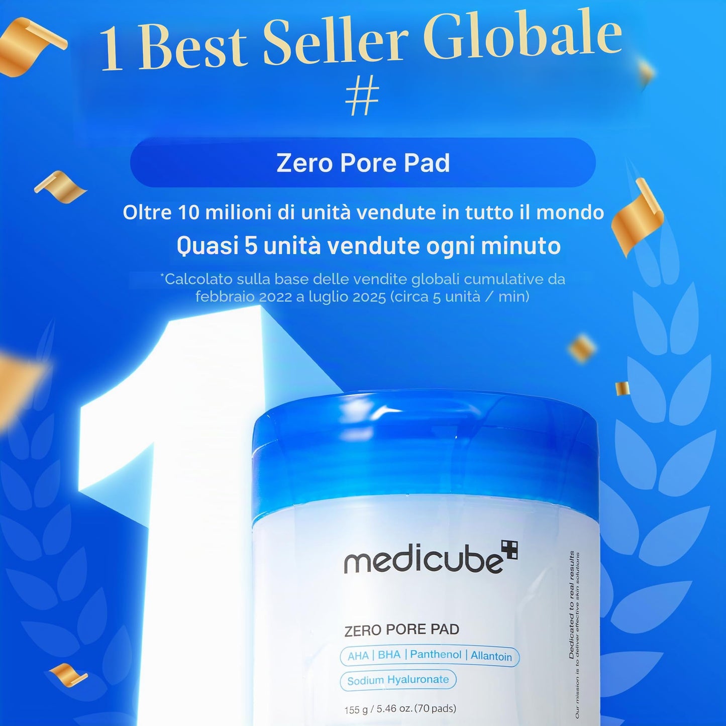 medicube Zero Pore Pads 2.0 Tamponi Tonici Per Il Viso A Doppia Texture Per L'Esfoliazione E La Cura Dei Pori Con Acido Lattico Al 4,5% E Acido Salicilico Bha Allo 0,45%, (70 Unità)